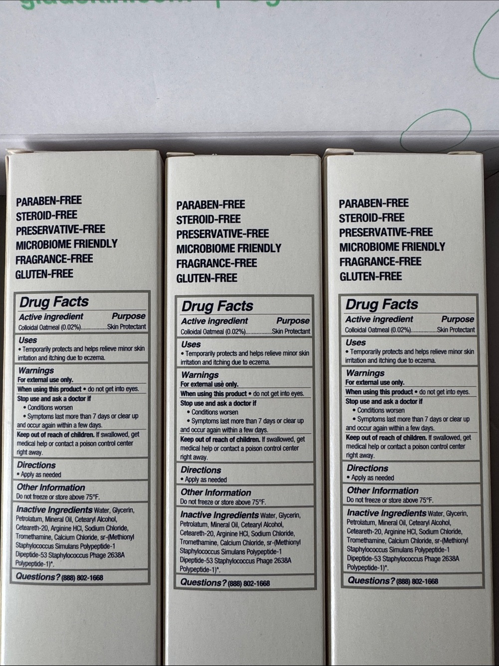 3 Brand New Bottles! Gladskin Eczemact Eczema Cream 3.38 oz each - Picture 3 of 9